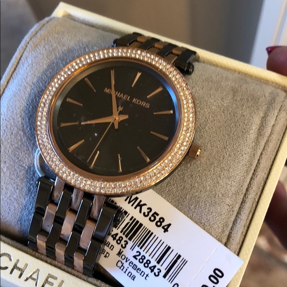 NWT Michael Kors Rose Bling Watch - Picture 2 of 7